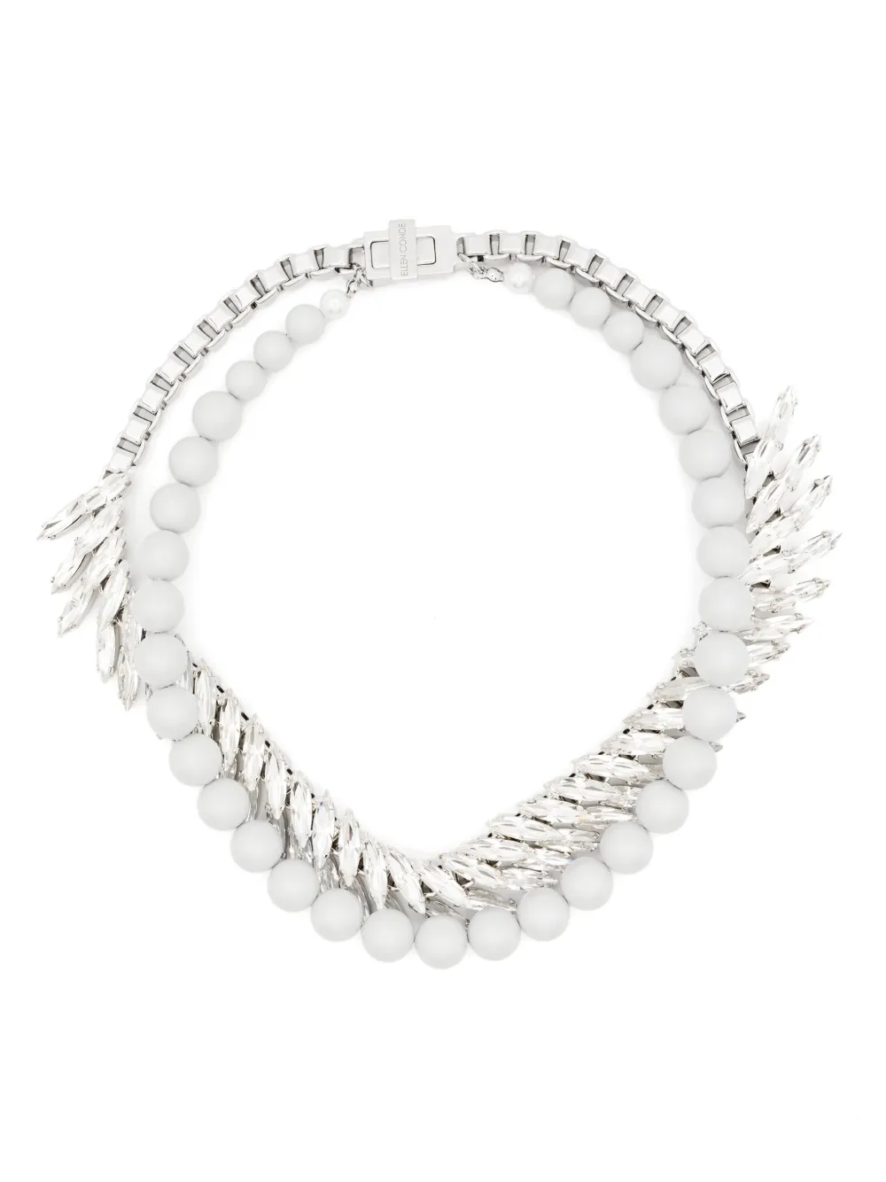 Ellen Conde collar con detalles de cristal | plateado | Image 1