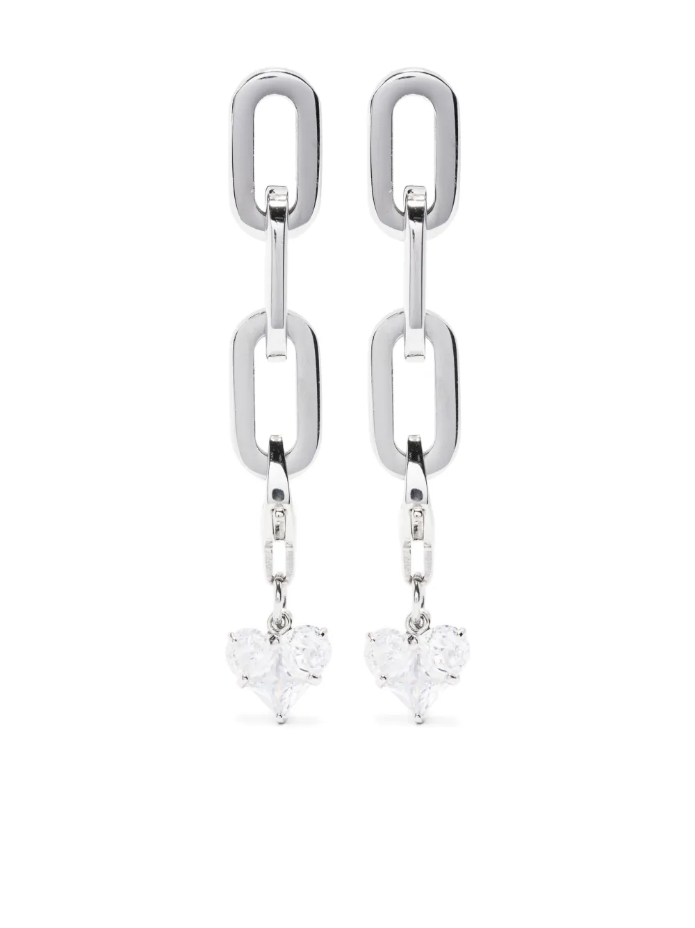 Ellen Conde aretes con dije de cristal | plateado | Image 1