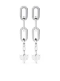 Ellen Conde crystal-charm earrings - Silver
