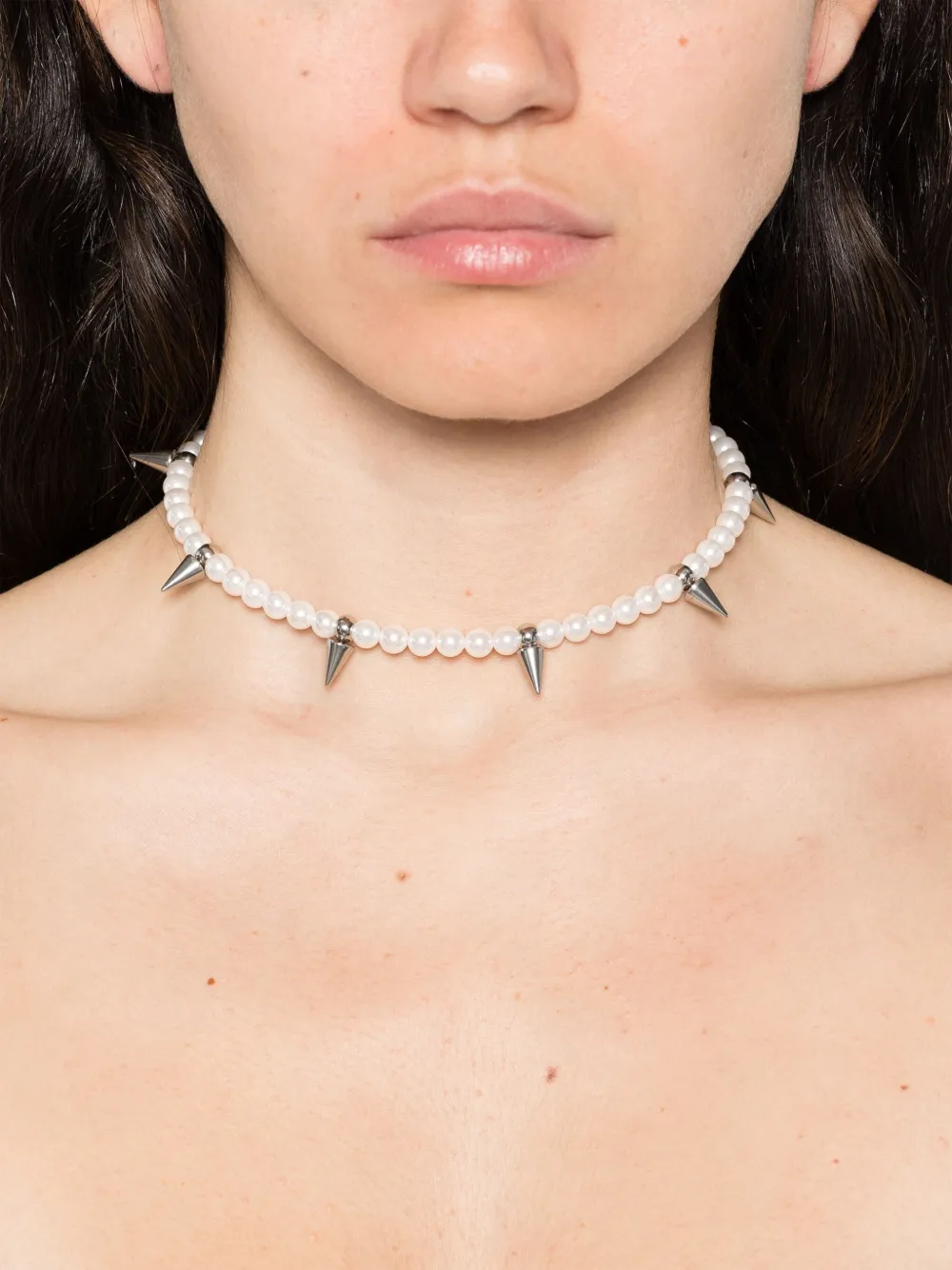 Ellen Conde Halsketting met spikes - Zilver
