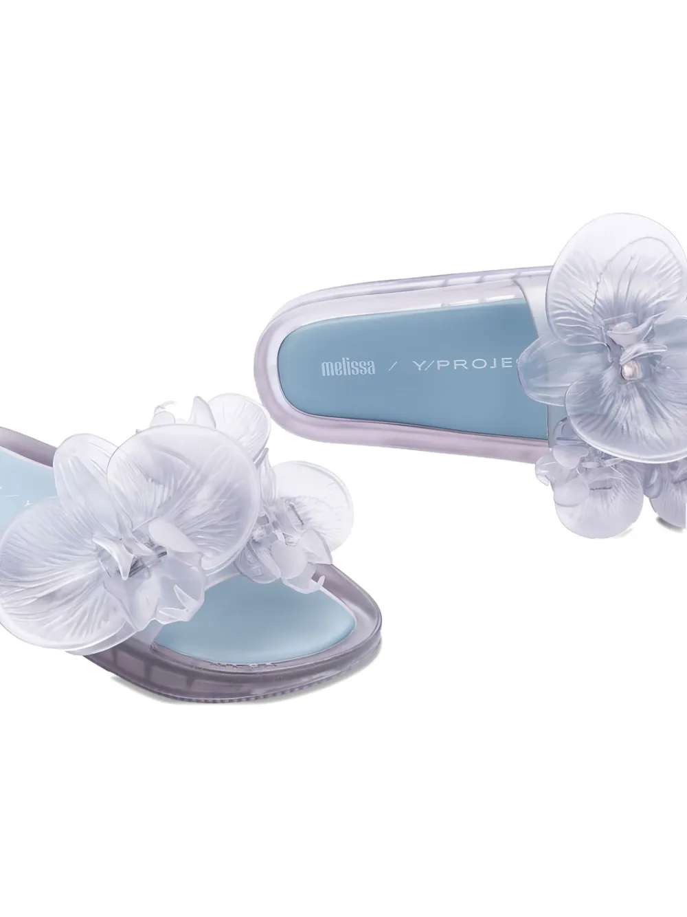 MELISSA X Y/PROJECT FLOWER-EMBELLISHED SLIDE SANDALS