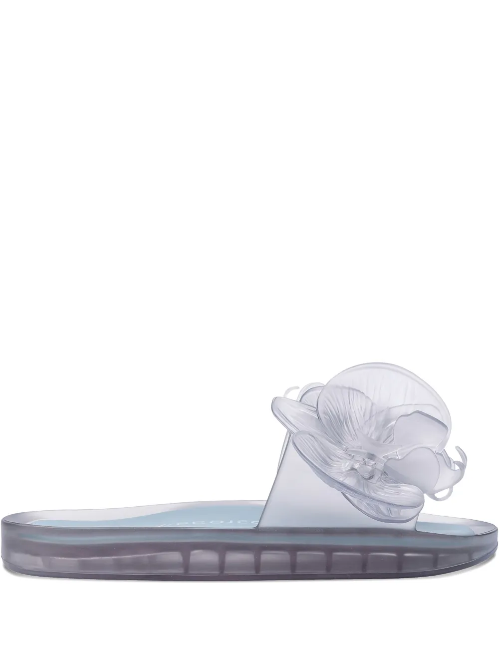 MELISSA X Y/PROJECT FLOWER-EMBELLISHED SLIDE SANDALS
