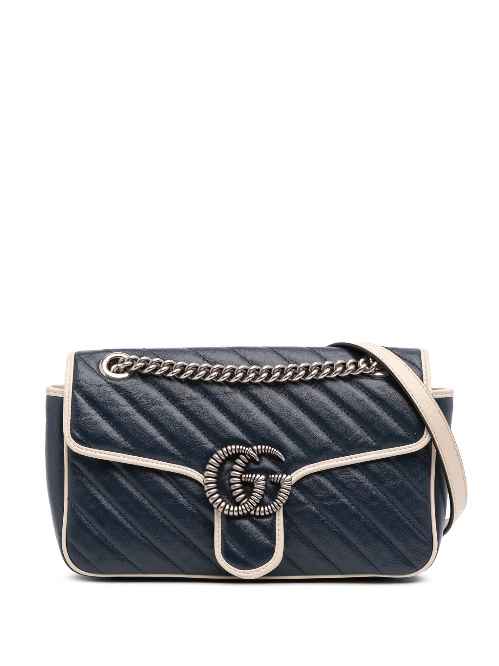 Gucci Pre-Owned 2016-2024 Small GG Marmont Leather Matelasse Torchon Gucci Pre-Owned 2016-2024 Small GG Marmont Leather Matelasse Torchon