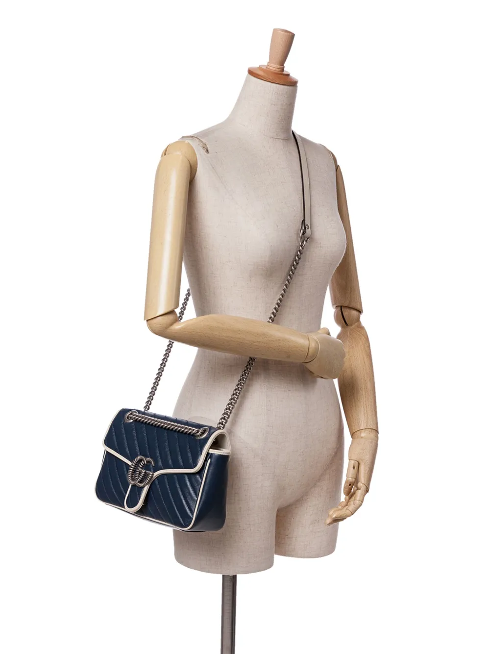 Pre-owned Gucci 2016-2024 Small Gg Marmont Leather Matelasse Torchon Flap Crossbody Bag