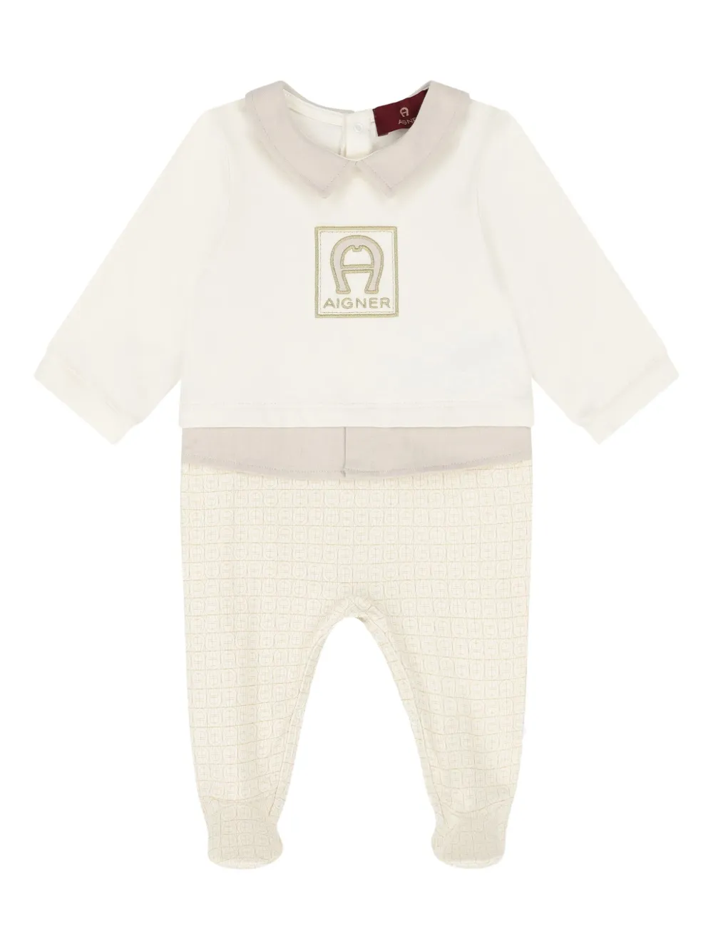 Aigner Kids Babypakje met geborduurd logo Beige