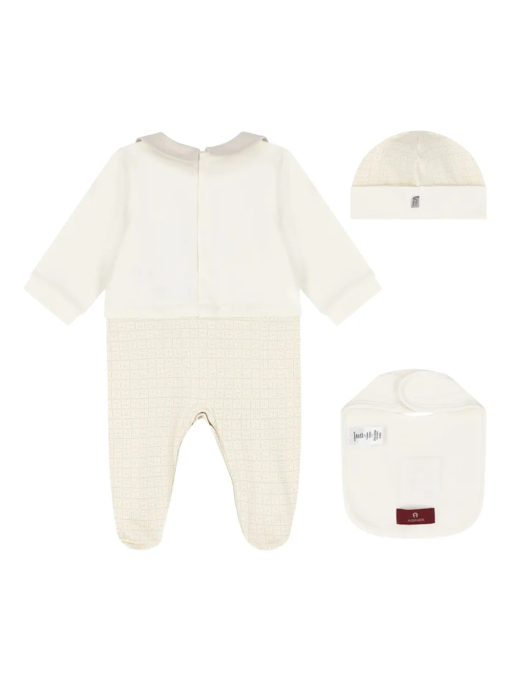 Aigner Kids Babypakje met geborduurd logo Beige