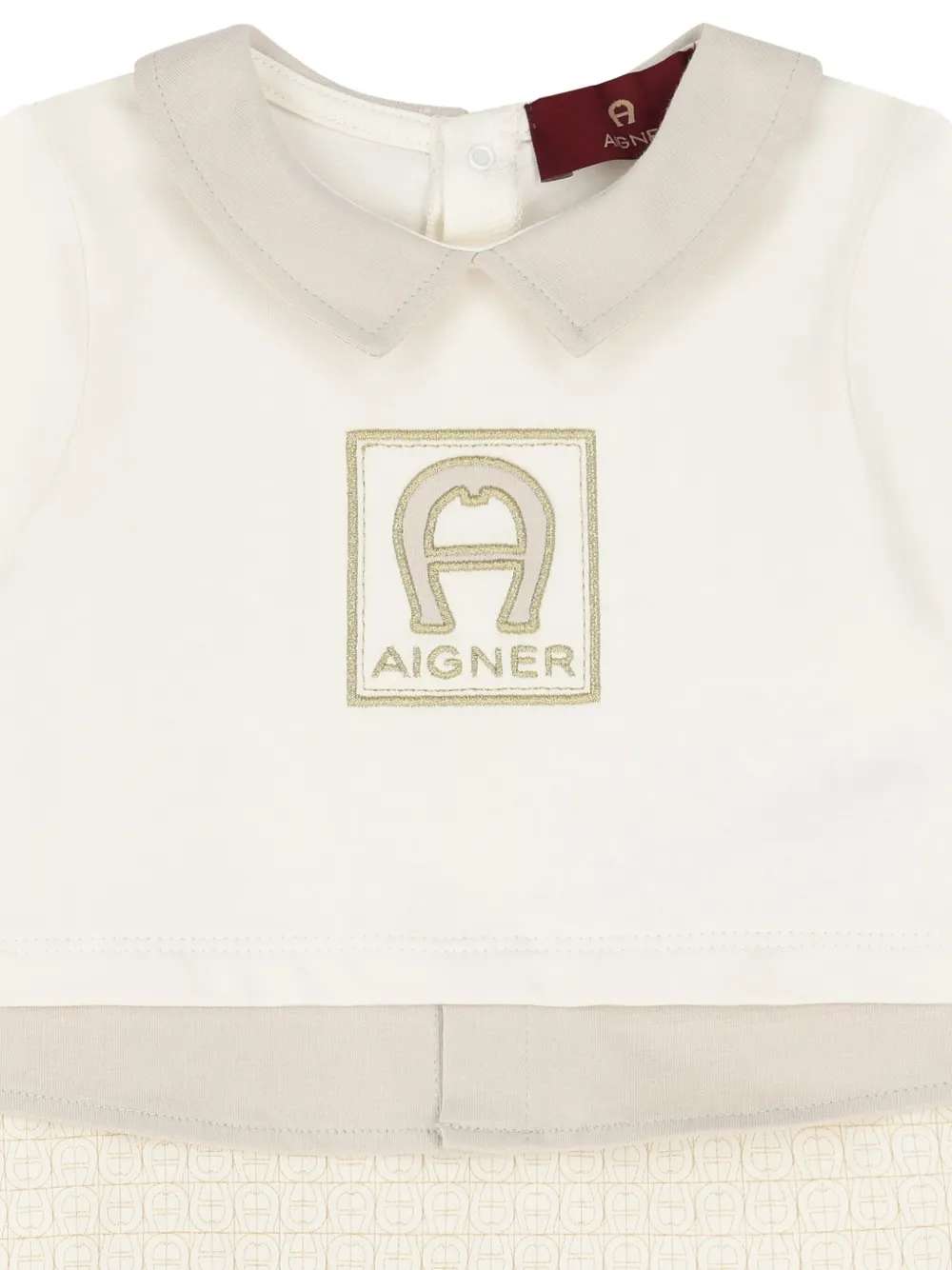 Aigner Kids Babypakje met geborduurd logo Beige