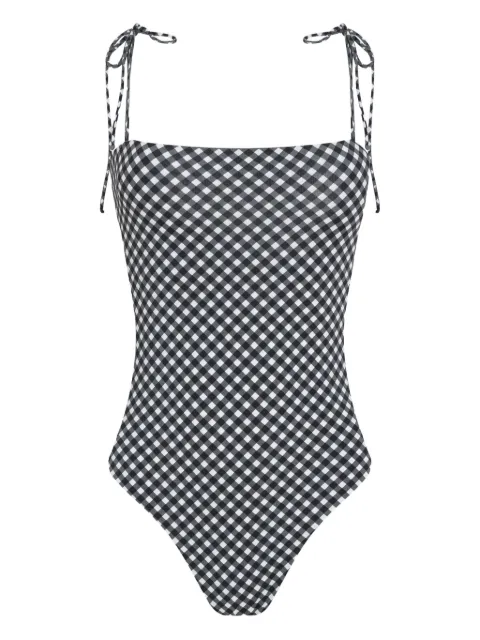 Lygia & Nanny Winona gingham-check one-piece swimsuit