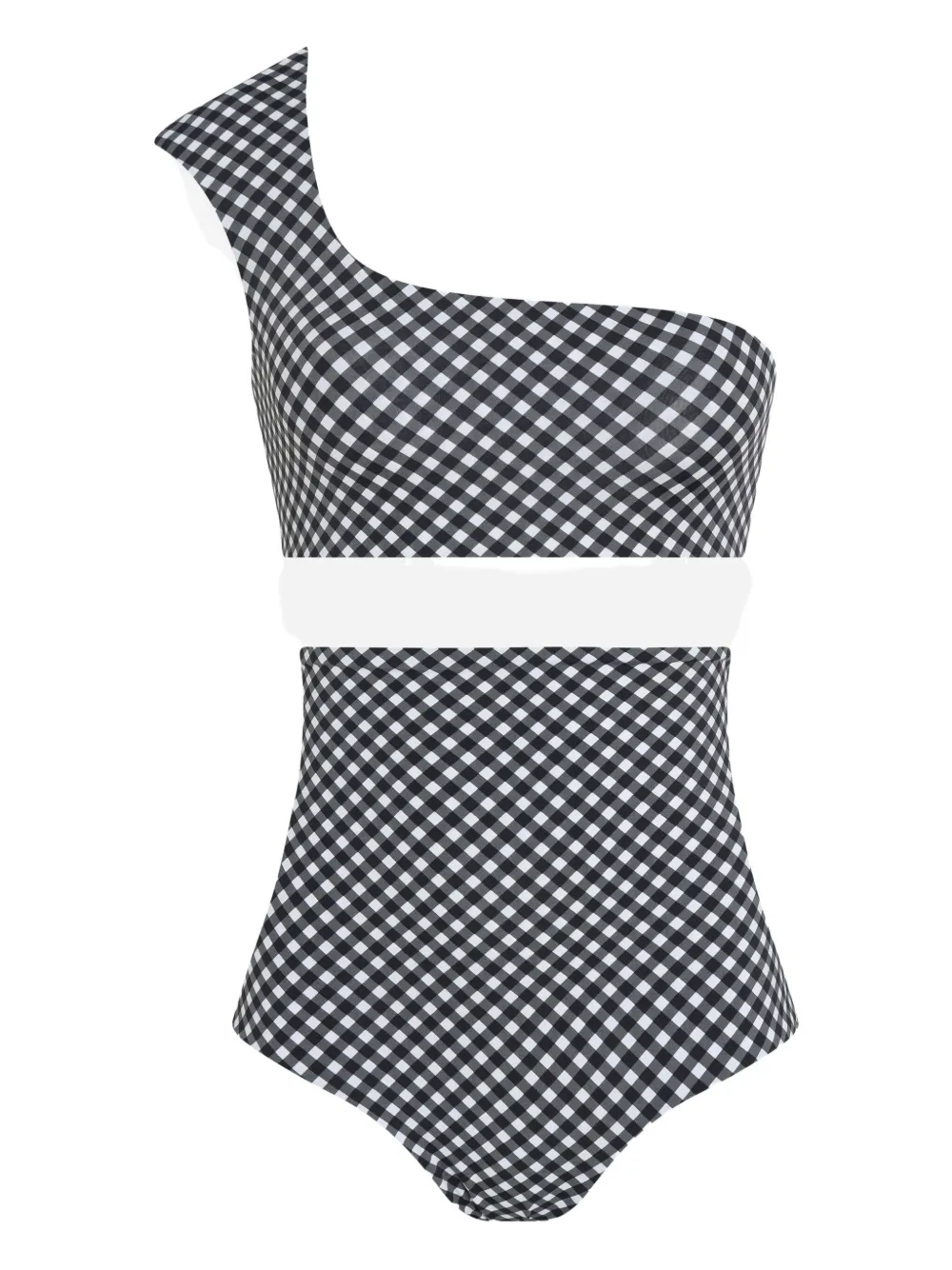 Lygia & Nanny Marjory asymmetrische geruite bikini Zwart