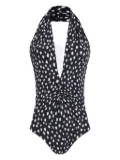 Lygia & Nanny Isatou polka-dot halterneck swimsuit - Black