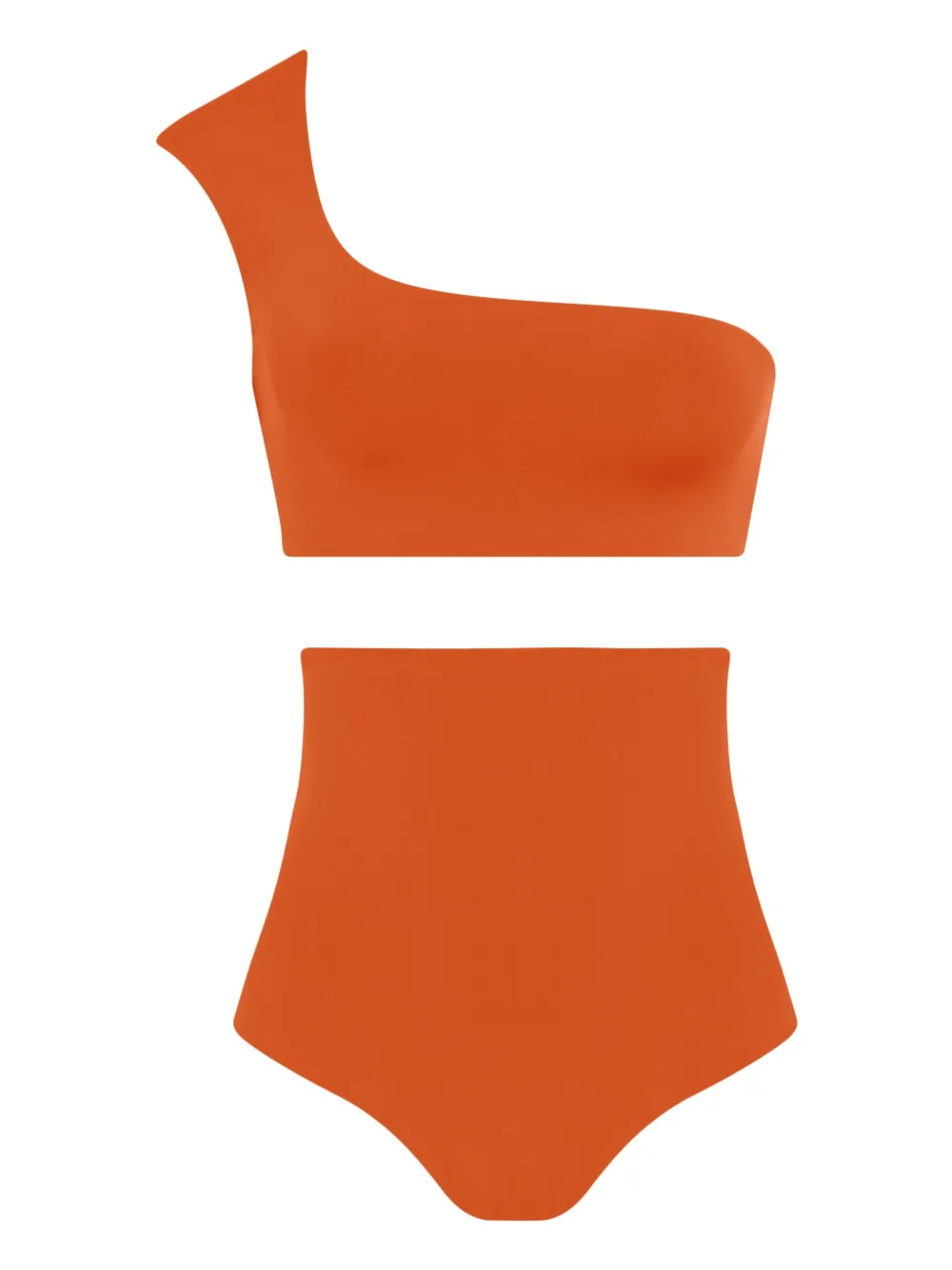 Lygia & Nanny Marjory asymmetrical one-shoulder bikini set | Orange | Image 1