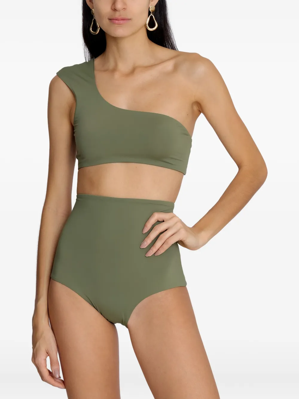 Lygia & Nanny Marjory asymmetrische bikini Groen