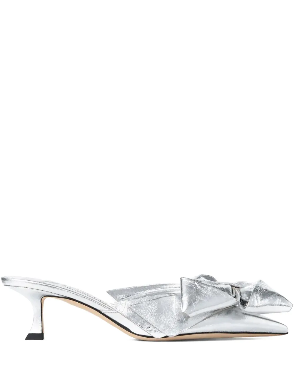 Jimmy Choo 50mm Staz mules Silver
