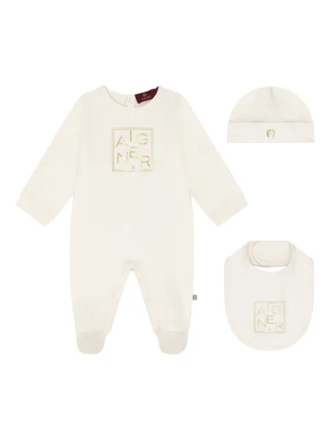 Aigner Kids logo-print babygrow set 
