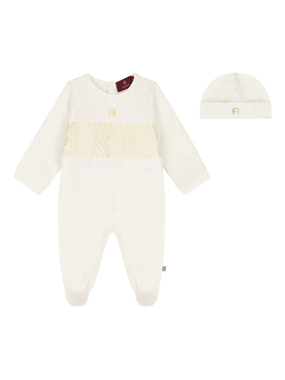 Aigner Kids Babypakje met logoprint Beige