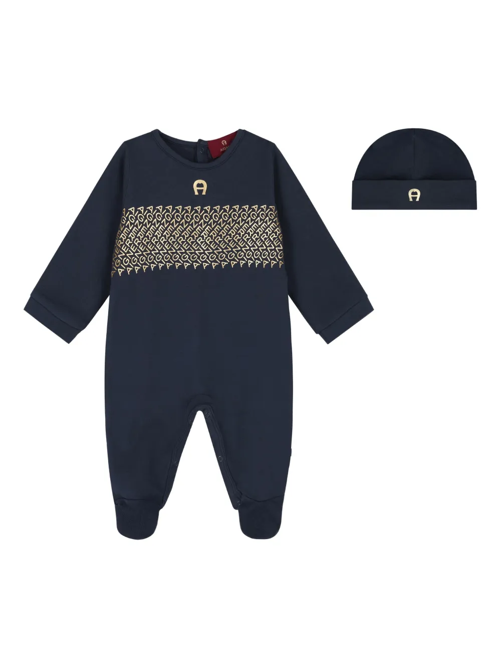 Aigner Kids Babypakje met logoprint Blauw
