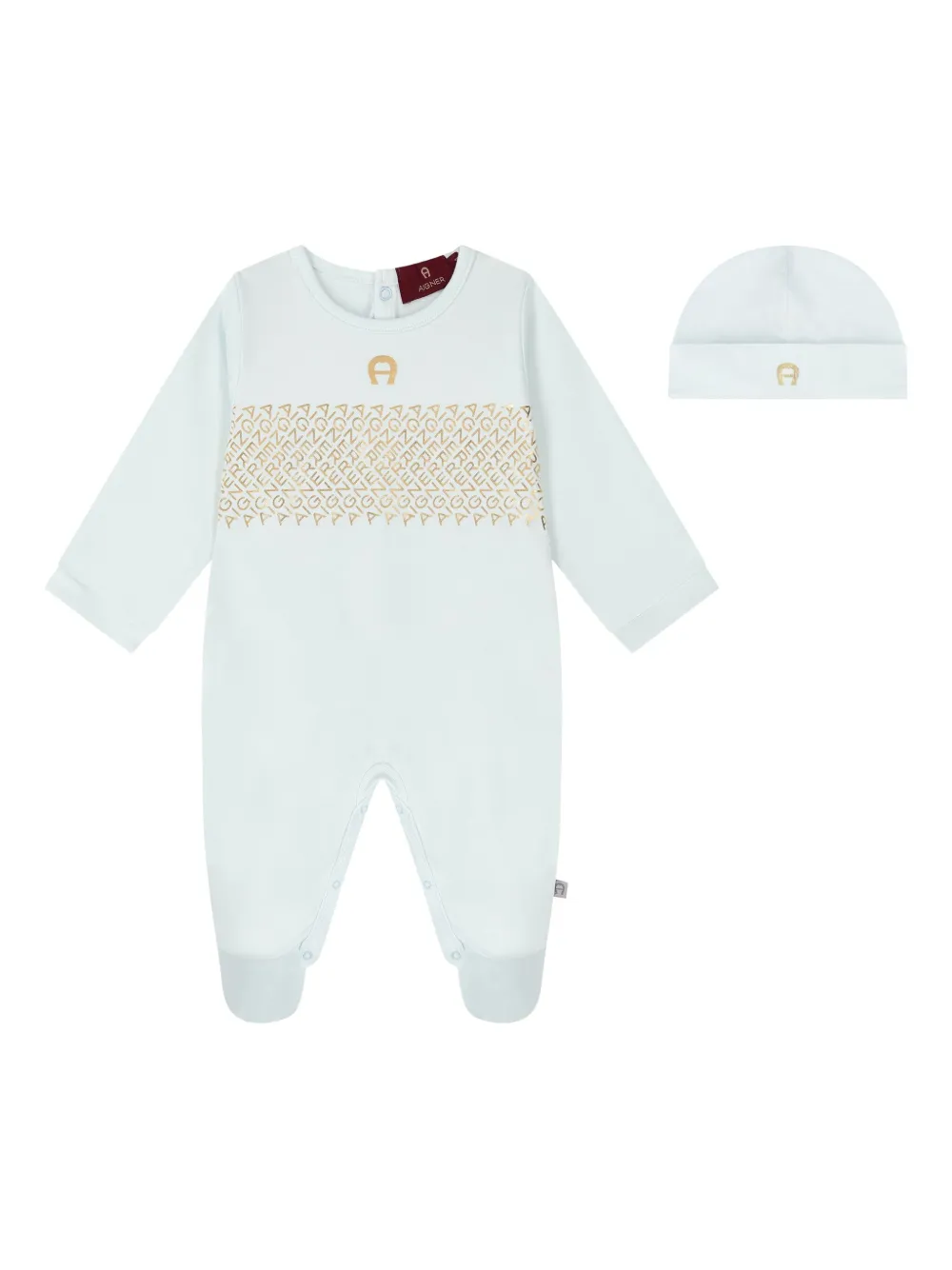Aigner Kids Babypakje met logoprint Blauw