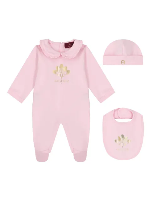 Aigner Kids cotton babygrow set (three pieces)