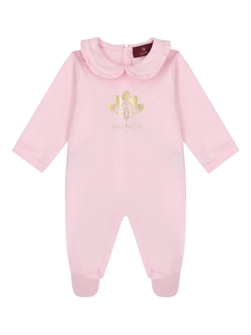 Aigner Kids Drie katoenen rompers Roze