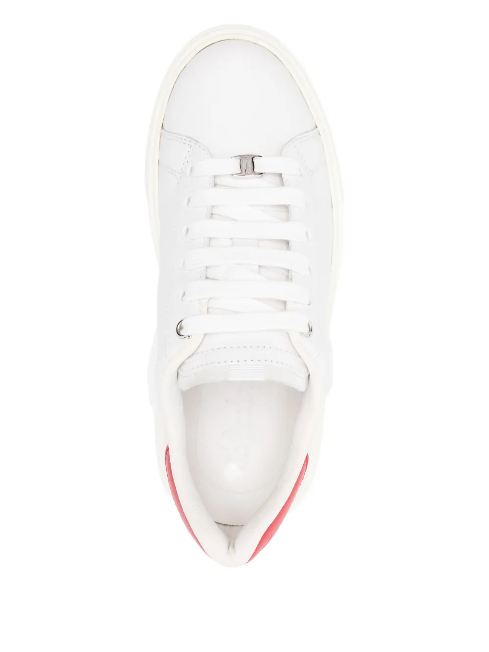 Ferragamo leather lace-up low-top sneakers White