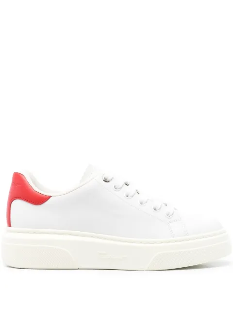 Ferragamo leather lace-up low-top sneakers