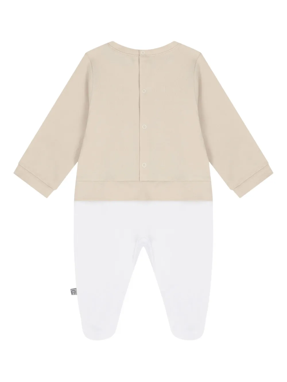 Aigner Kids Romperset met lange mouwen en logoprint Wit