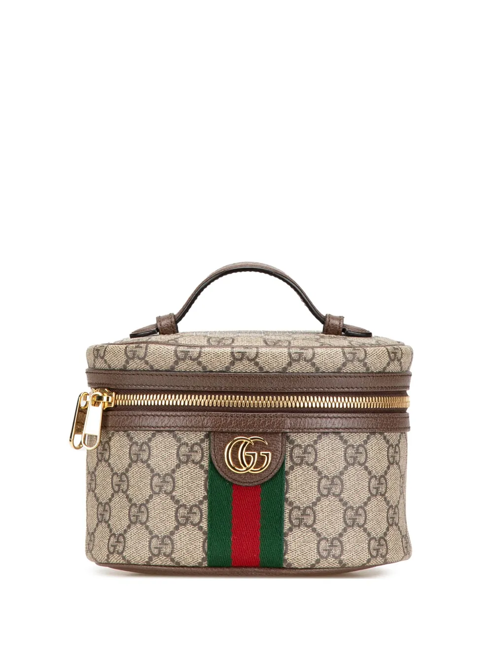 Gucci Pre-Owned 2016-2024 GG Supreme Web Ophidia vanity bag - ブラウン Gucci Pre-Owned 2016-2024 GG Supreme Web Ophidia vanity bag - ブラウン