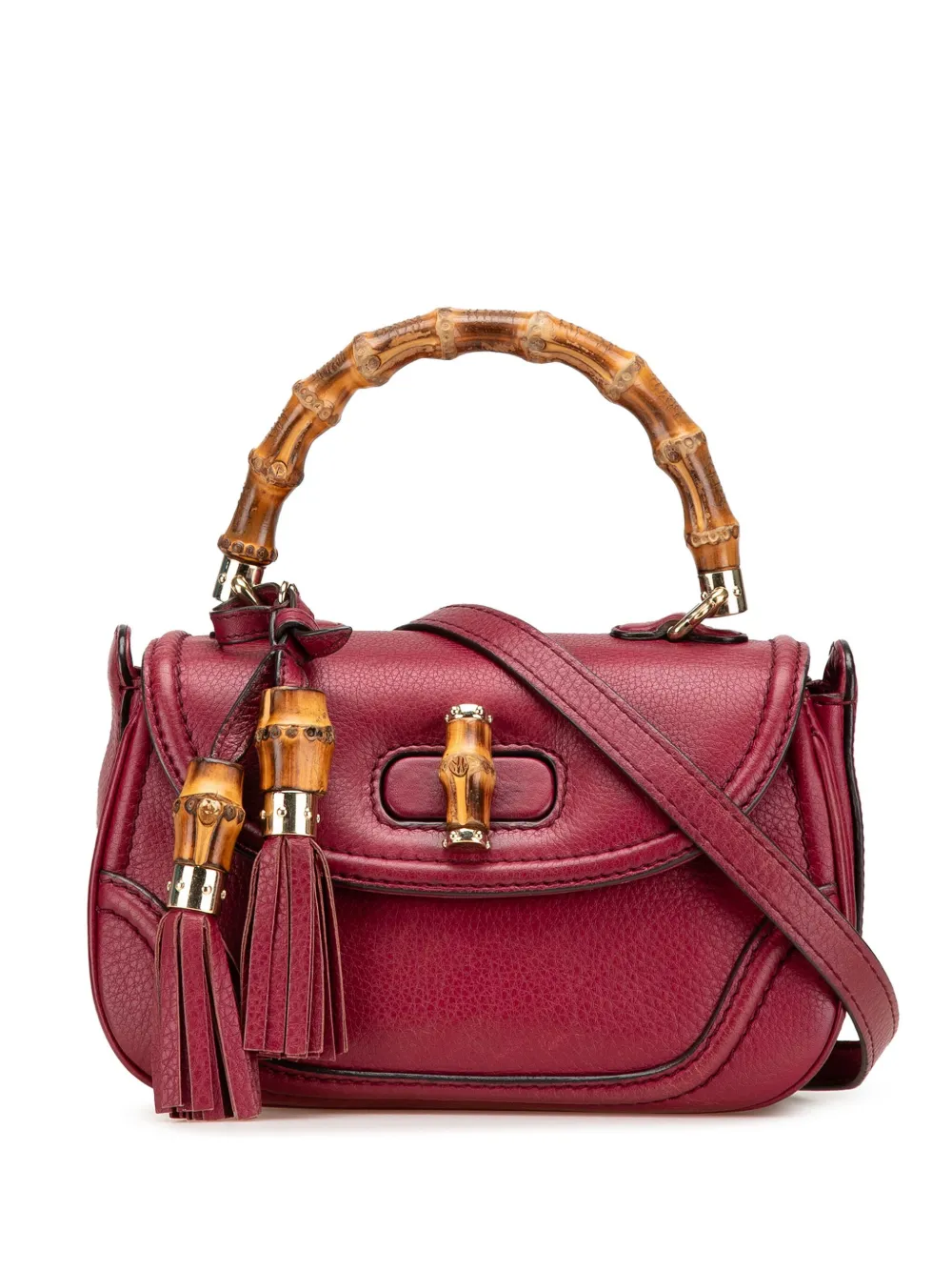 Gucci Pre-Owned 2000-2015 Small Leather New Bamboo satchel - レッド Gucci Pre-Owned 2000-2015 Small Leather New Bamboo satchel - レッド
