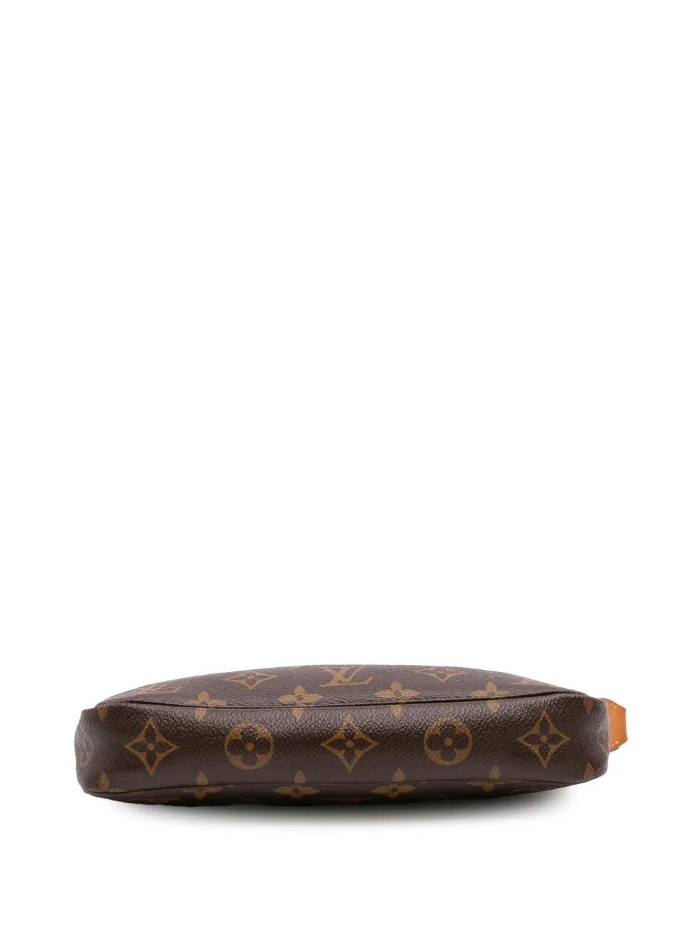 Pre-owned Louis Vuitton 2005 Monogram Pochette Accessoires Shoulder Bag In Brown