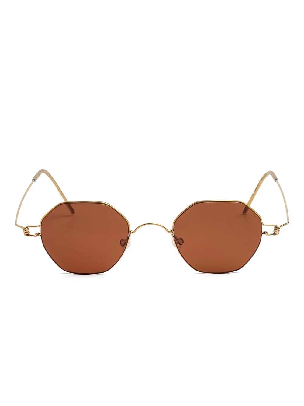 Lindberg geometric-frame sunglasses Goud