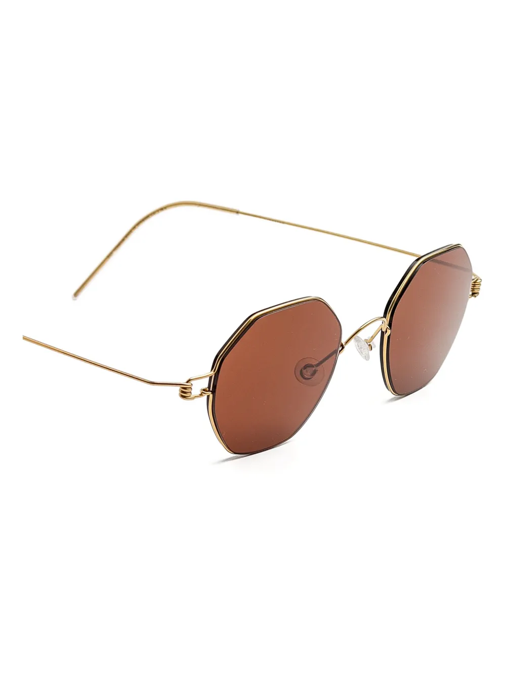 Lindberg geometric-frame sunglasses Goud