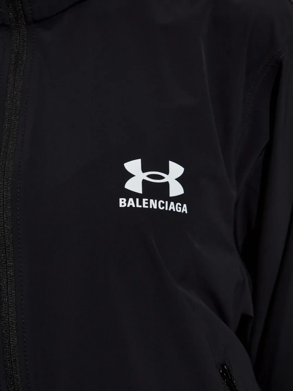 Balenciaga logo-print jacket Zwart