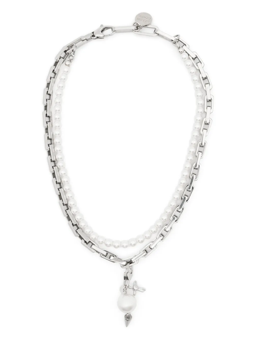 Ellen Conde collar de perlas artificiales | plateado | Image 1