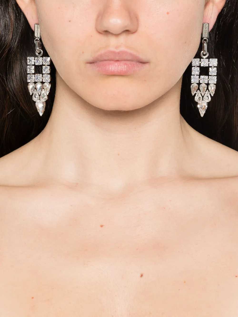 Ellen Conde aretes con detalles de cristal | Image 2