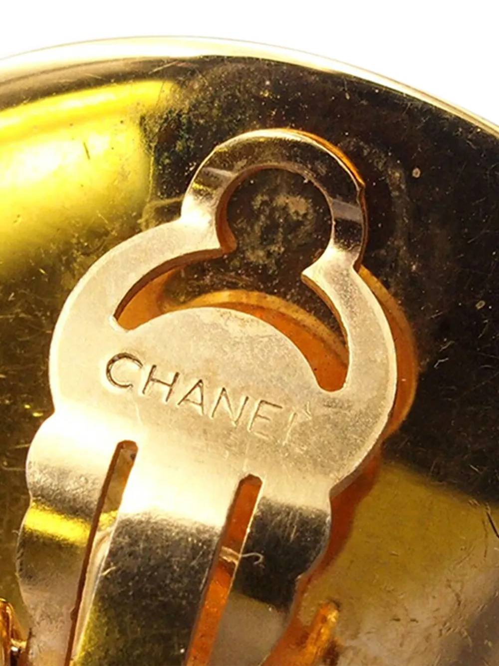 CHANEL Pre-Owned boucles d'oreilles CC en plaqué or à fermoir clip 20e siècle | Image 2