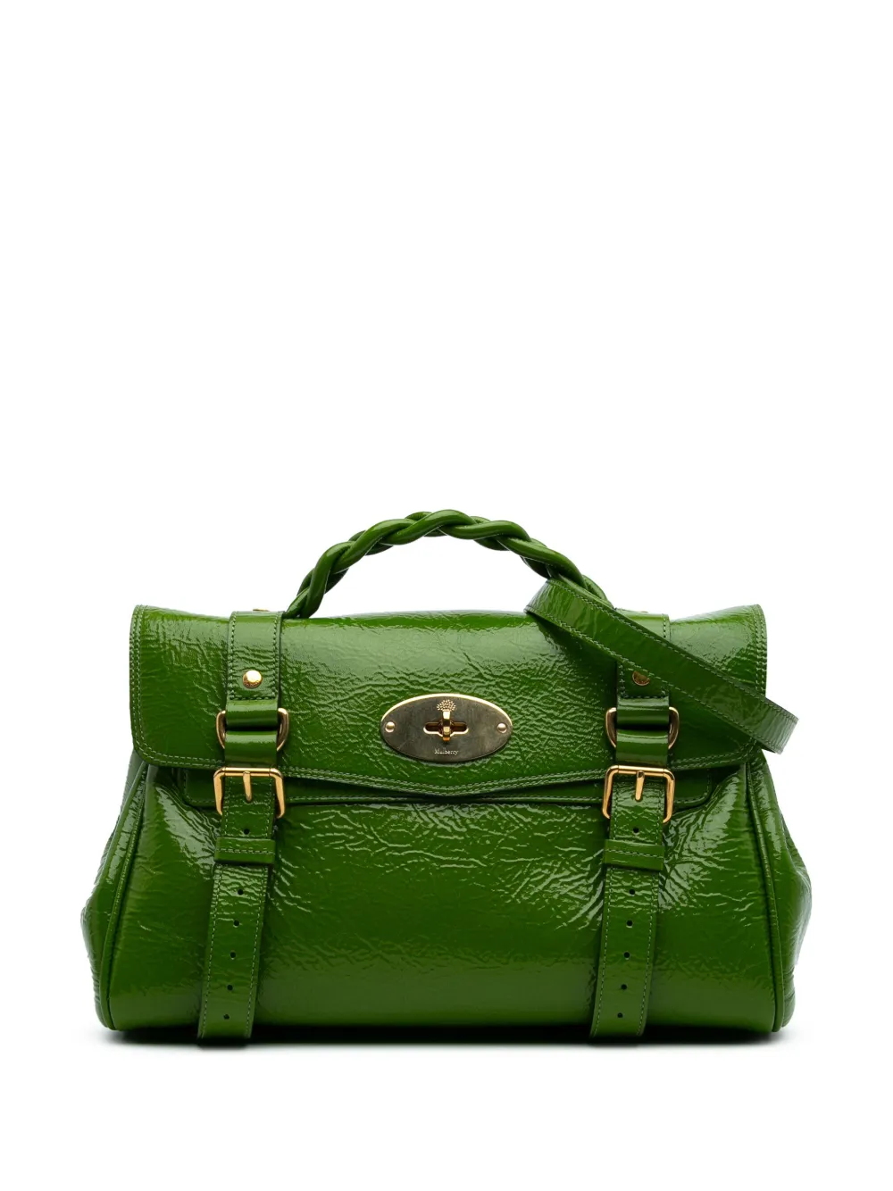 Mulberry Pre-Owned 2010-2024 Small Spongy Patent Alexa satchel - グリーン Mulberry Pre-Owned 2010-2024 Small Spongy Patent Alexa satchel - グリーン