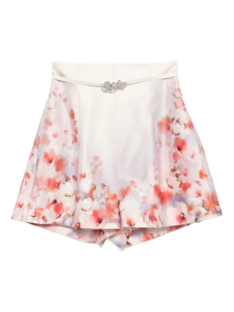 ZIMMERMANN Crush floral-print high-waisted shorts