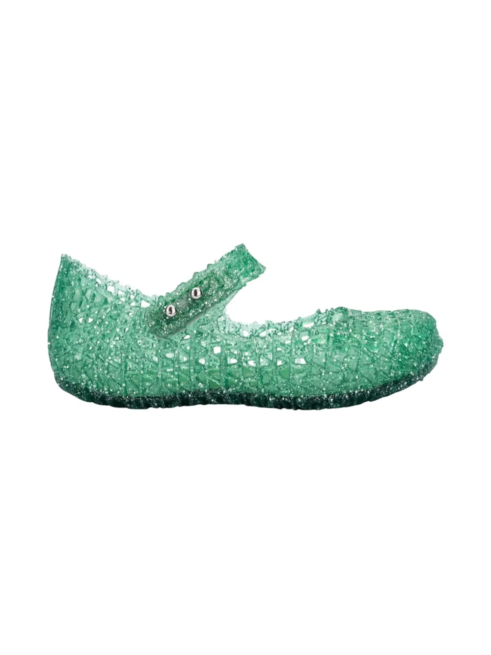 Melissa Mary Jane Crystal-embellished Flats In Green