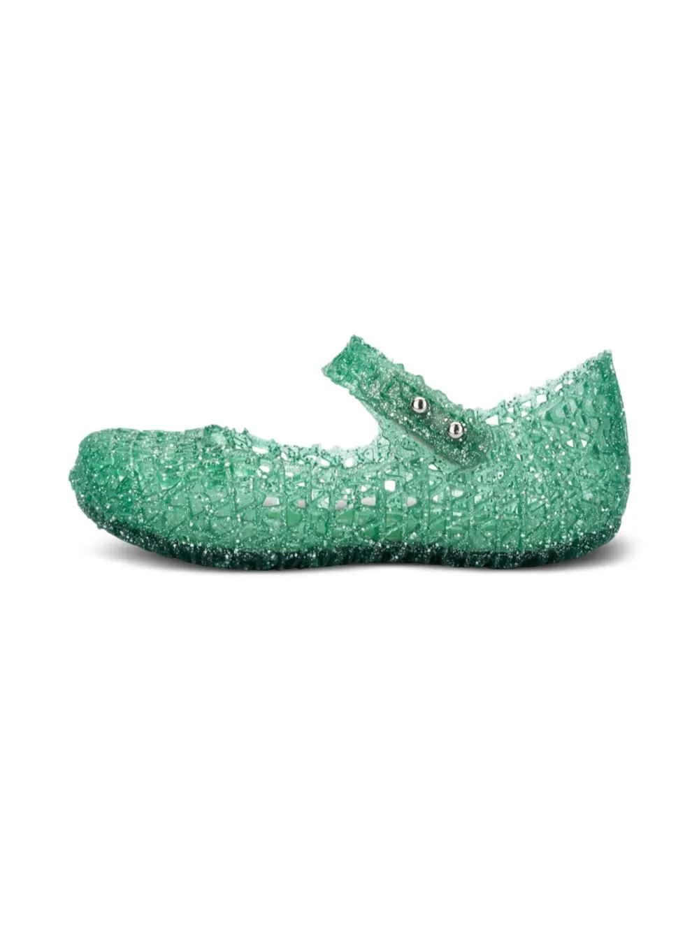 Melissa + Campana glitter-embellished ballet flats Green