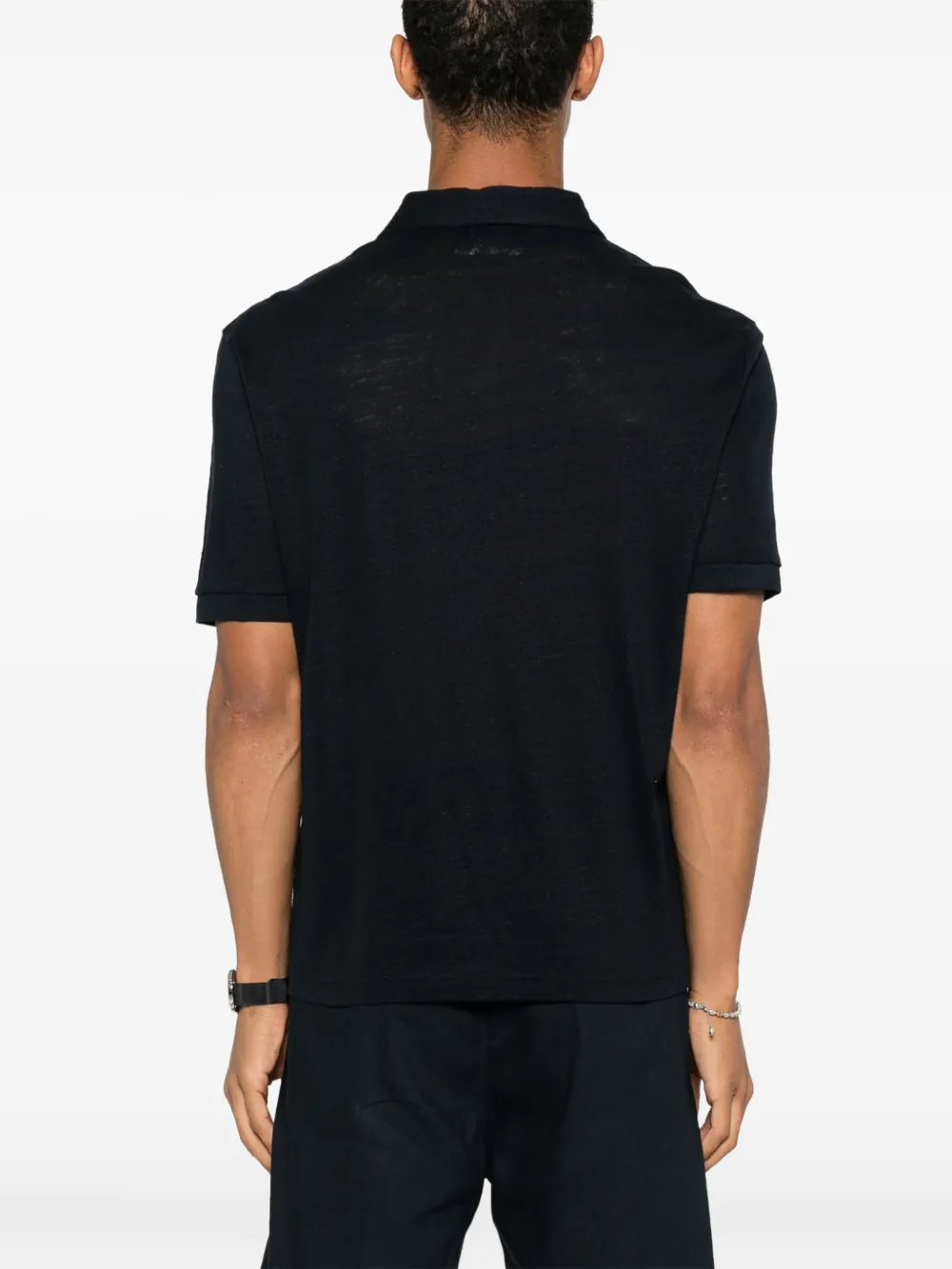 Drykorn Linnen poloshirt Blauw