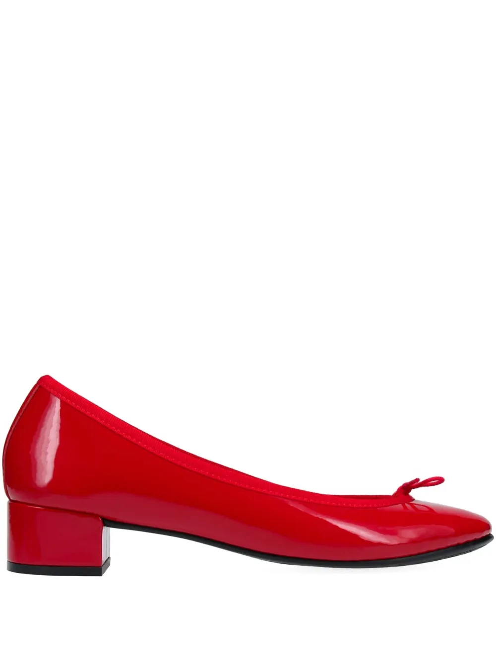Repetto bow-detail block-heel pumps Red