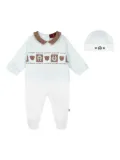 Aigner Kids collared babygrow set - White