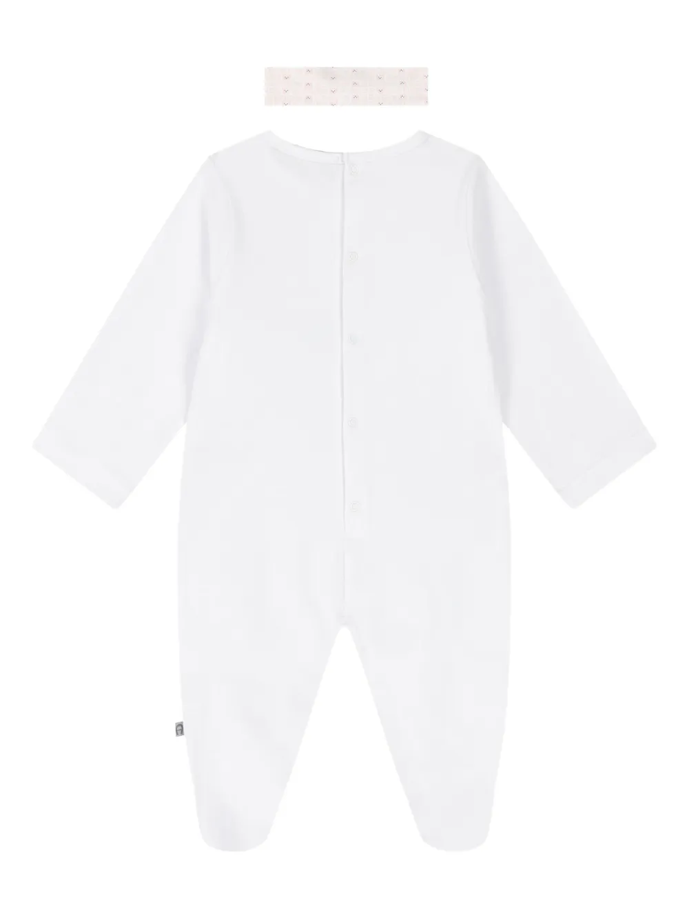 Aigner Kids Twee katoenen rompers Wit