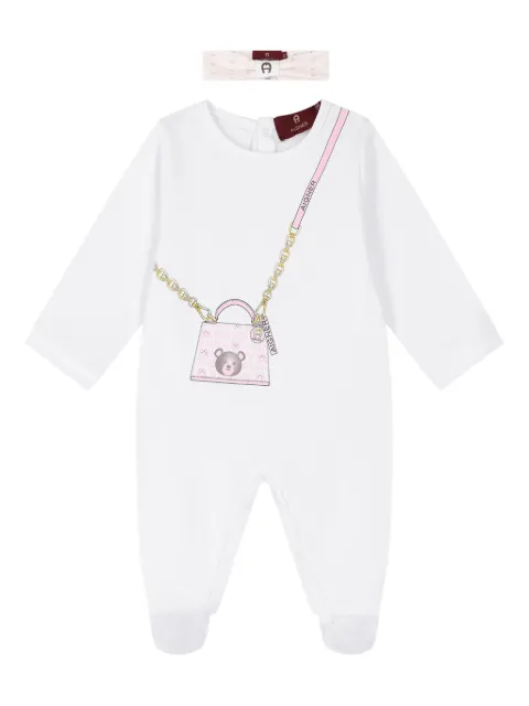 Aigner Kids cotton babygrow set (two pieces)
