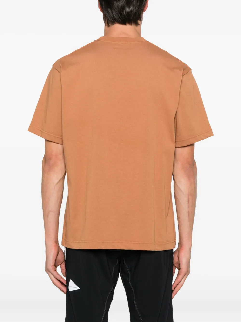 and Wander T-shirt met driehoekprint Bruin