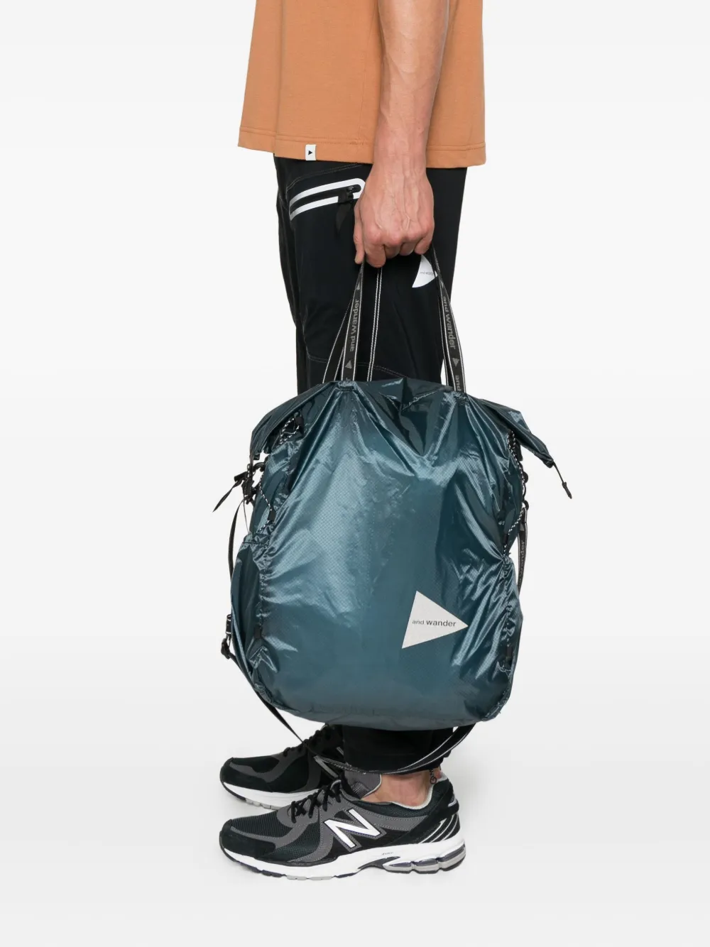 and Wander Shopper met logoprint Blauw