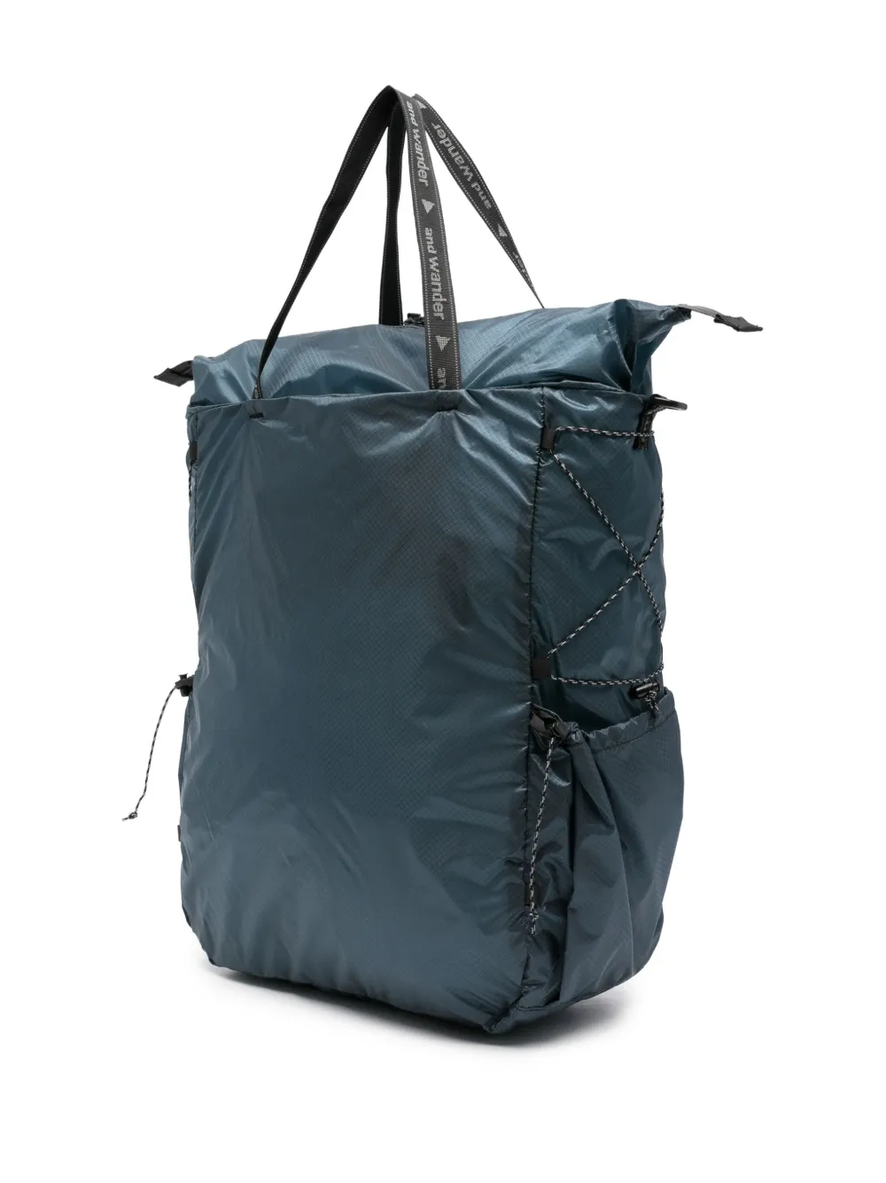  And Wander Logo-print Tote Bag - Blue 