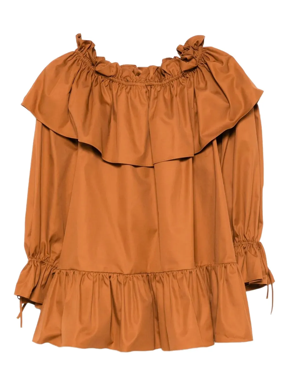 Saint Laurent Off-shoulder top Bruin