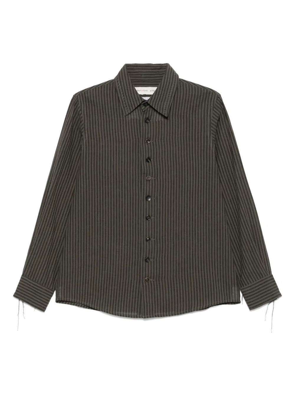 A Tentative Atelier camisa con rayas estampadas | verde | Image 1