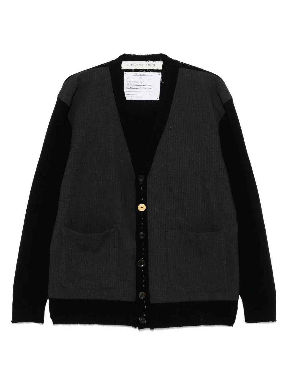 A Tentative Atelier cárdigan con paneles | negro | Image 1